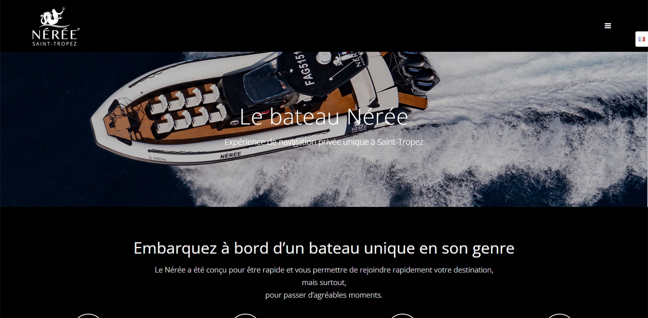 Site internet pour Nérée Saint-Tropez par Emmanuel UGO Agence de communication